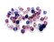 Purple Bicone Dangles, 25 Crystal 6mm Bead Charms, Adorabilities